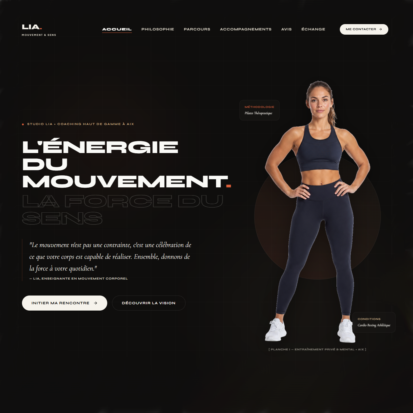 Conception de site web sur mesure et mobile-first pour coach sportif professionnel - Coach Hub
